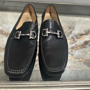 Men’s Ferragamo Parigi Gancini Leather Drivers Shoes Size 12